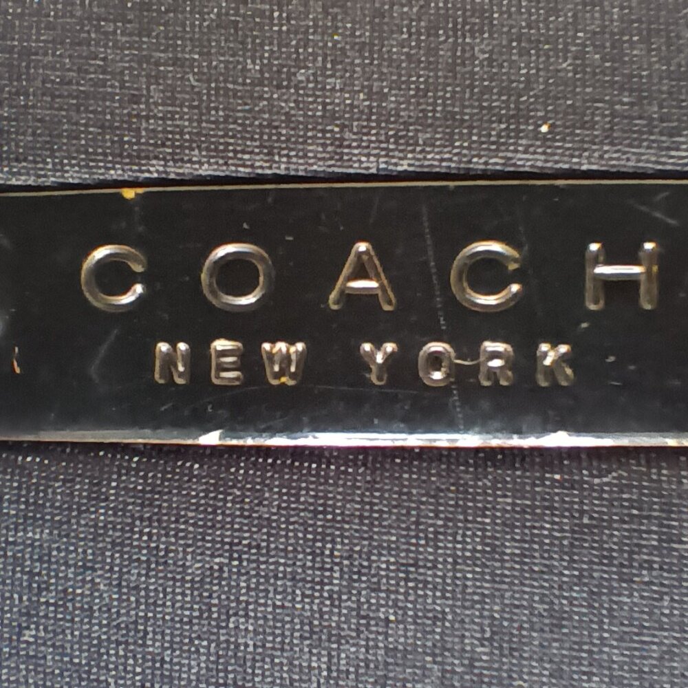 Vintage Coach Large Tote Bag 6217 - Black Neoprene with Leather Trim - Picture 5 of 9